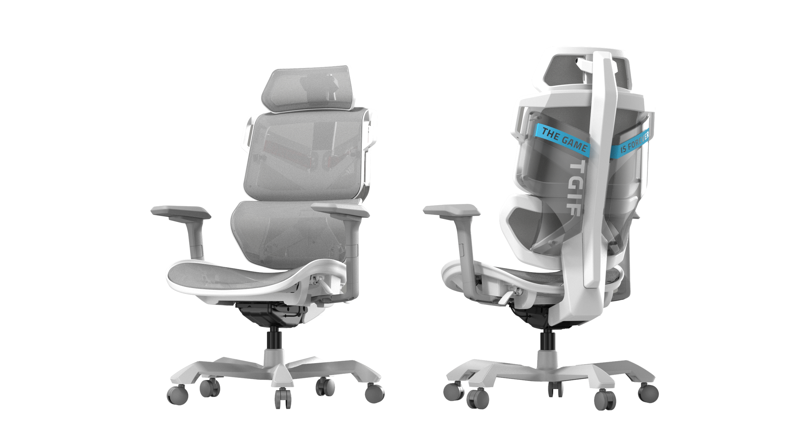 Picture showing the TGIF Ace Game White from the back and from the front