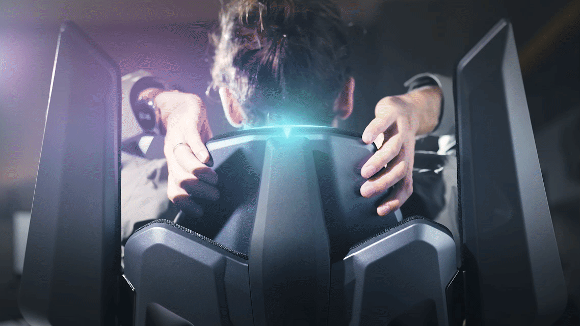 Gif showing the adaptative headrest feature of the TGIF T0