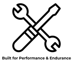 Icon tool with the text Built for performance & Endurance under the icon