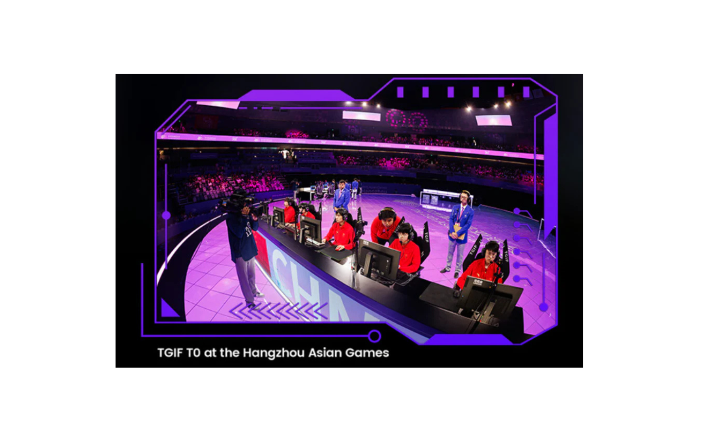 Picture of players sitting on the TGIF T0 at the Hangzhou Asian Games