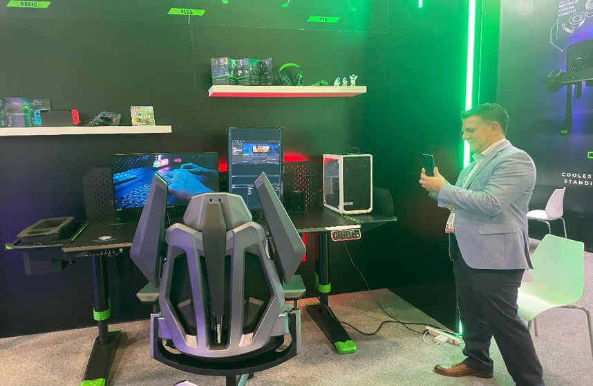 Image of the TGIF T0 chair at CES Las Vegas in 2024